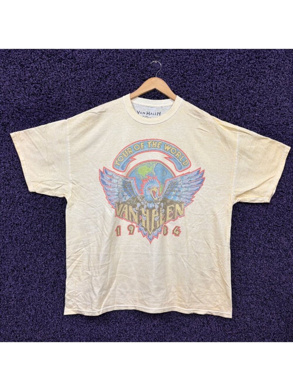 Van Halen 1984 Tour of the World Oversized T-Shirt Size S/M